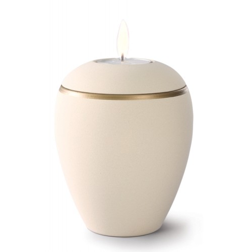 Croma Ceramic Candle Holder Keepsake Urn – CREAMY WHITE